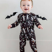 Halloween Glow-in-the-Dark Convertible Bamboo Zip Romper | Eye Want Candy