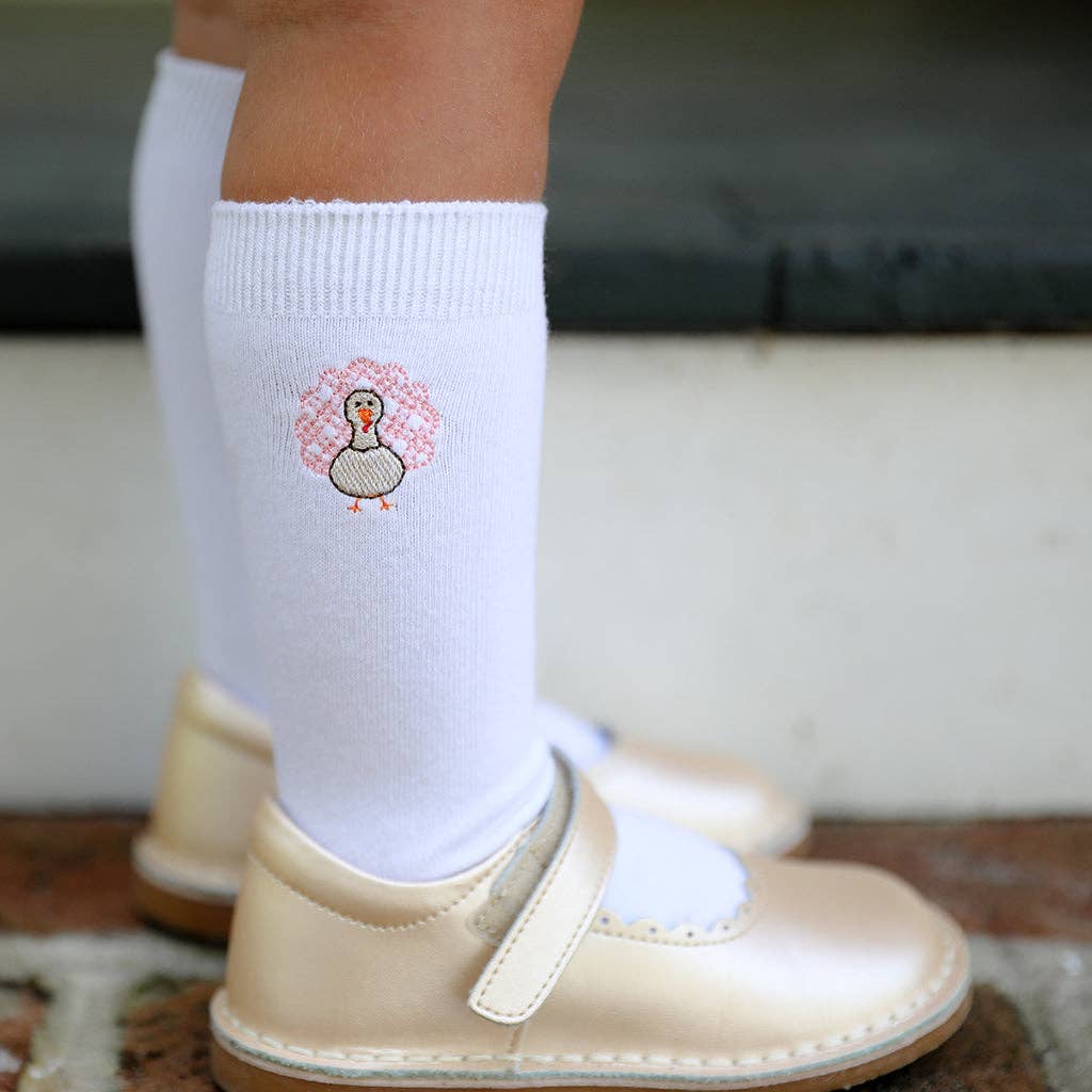 White Knee Socks