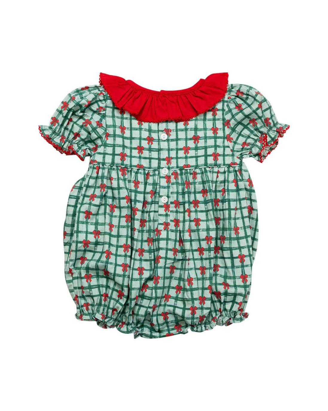 Christmas Ribbons Smocked Bubble