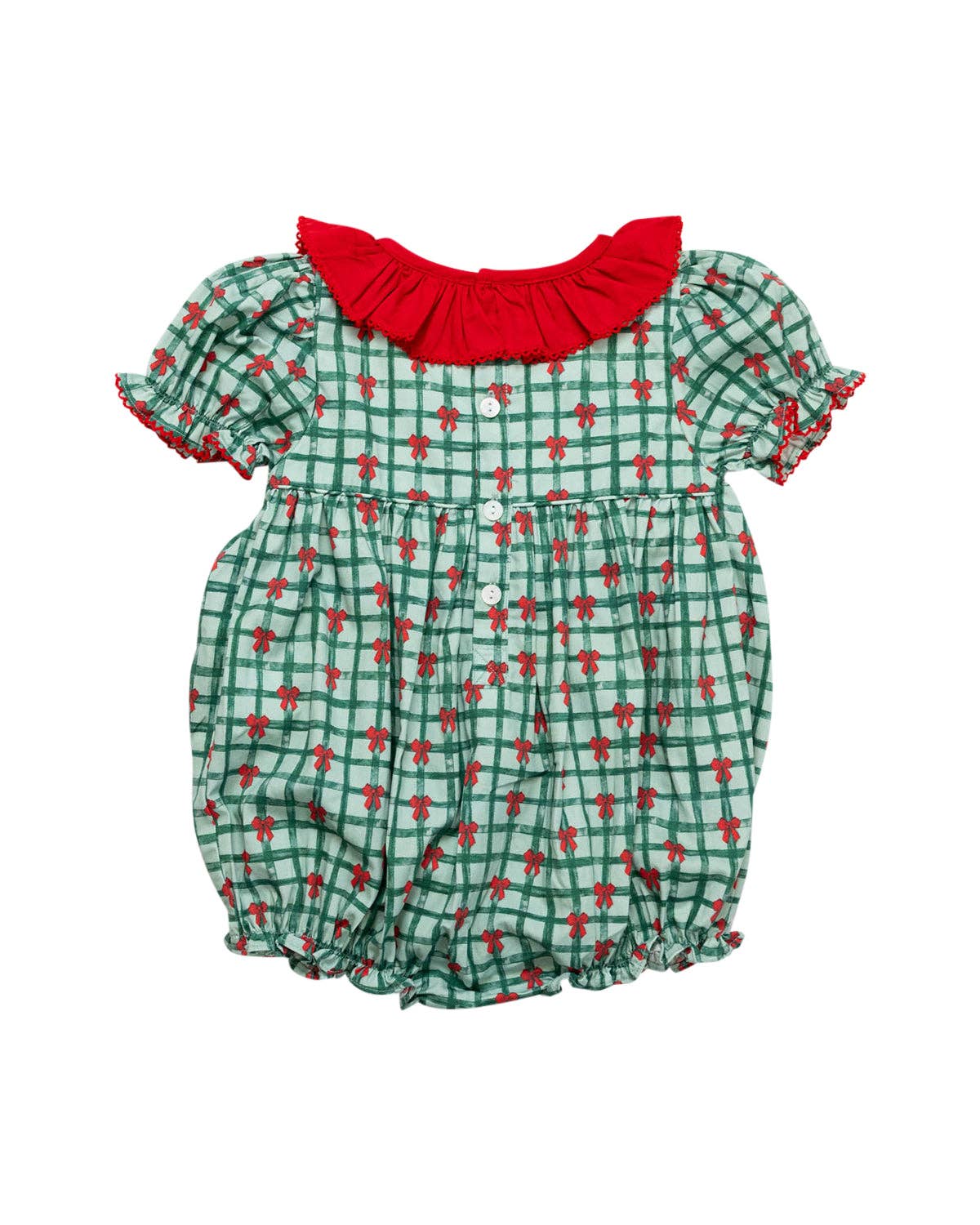 Christmas Ribbons Smocked Bubble