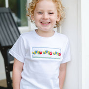 Back to School Caterpillar Smocked Beau T-Shirt/Shorts Set