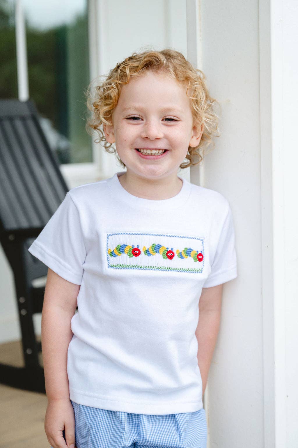 Back to School Caterpillar Smocked Beau T-Shirt/Shorts Set