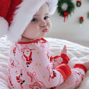 Christmas Bamboo Convertible Zipper Romper | Jolly Ribbons
