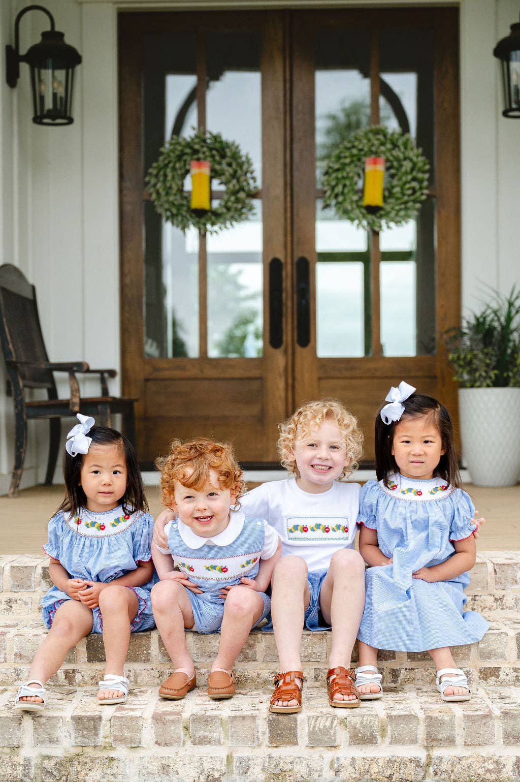 Back to School Caterpillar Smocked Helen Dress