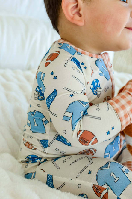Bamboo Convertible Zipper Romper | Huddles & Cuddles Blue