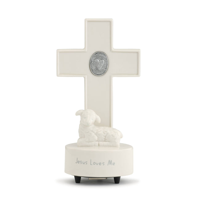Jesus Loves Me Medallion Musical Cross