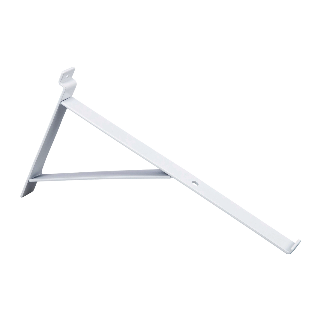 12" White Contemporary Shelf Bracket For Slatwall