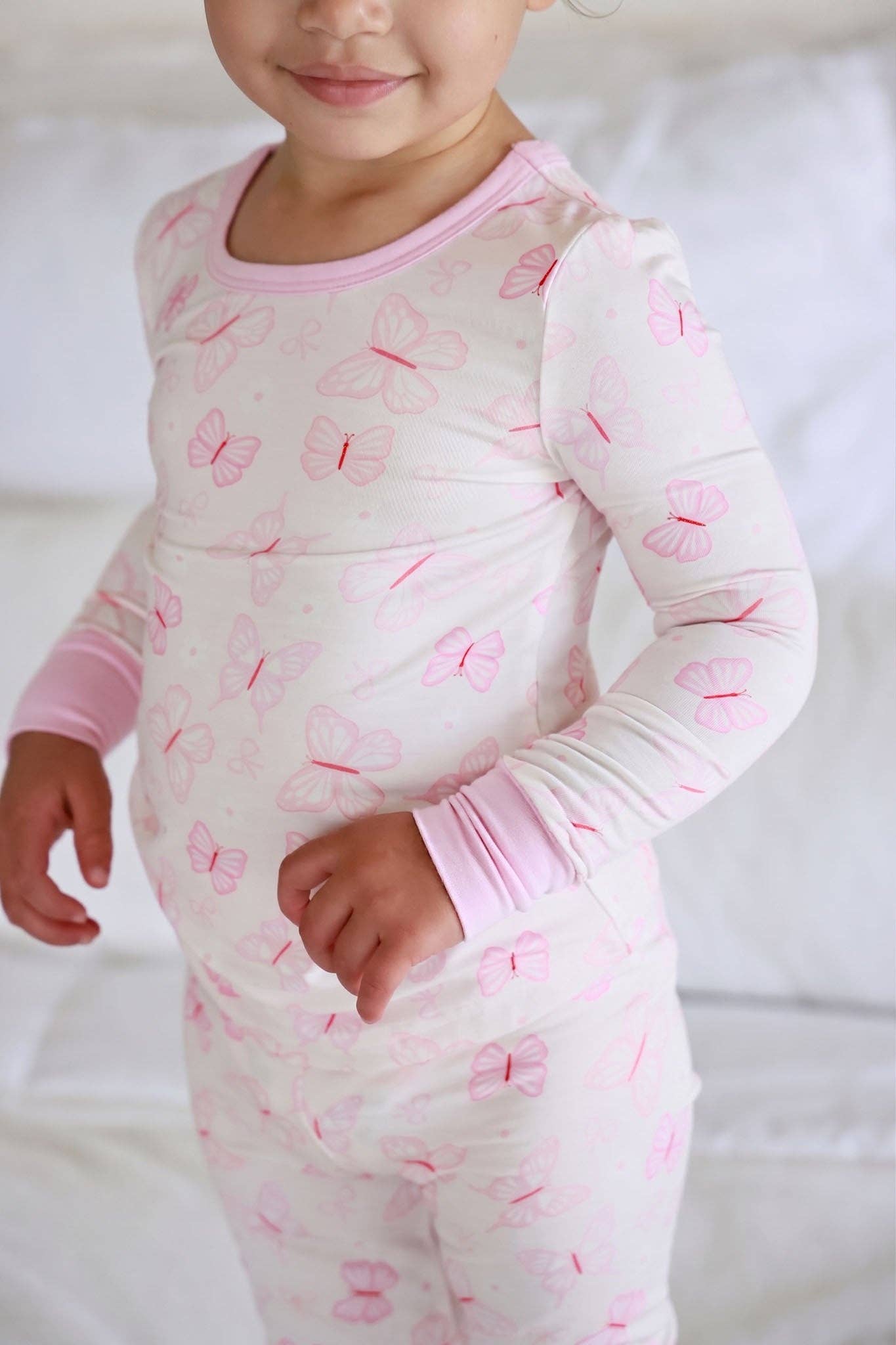 Two-Piece Bamboo Pajama Set | Blooming Butterflies