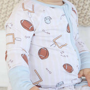 Tiny Touchdowns Convertible Zip Romper | Neutral