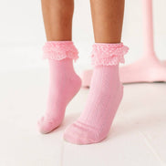 Lace Bobby Socks - Blossom