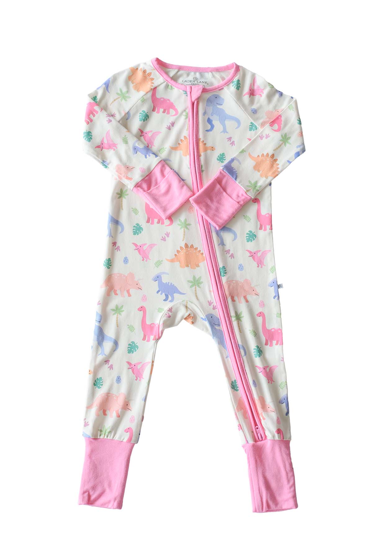 Convertible Bamboo Zip Romper | Little Fossil Pink