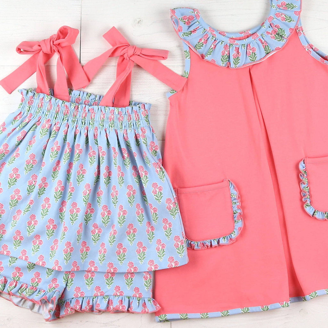 Coral Bouquet Short Set