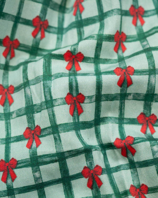 Christmas Ribbons Smocked Bubble