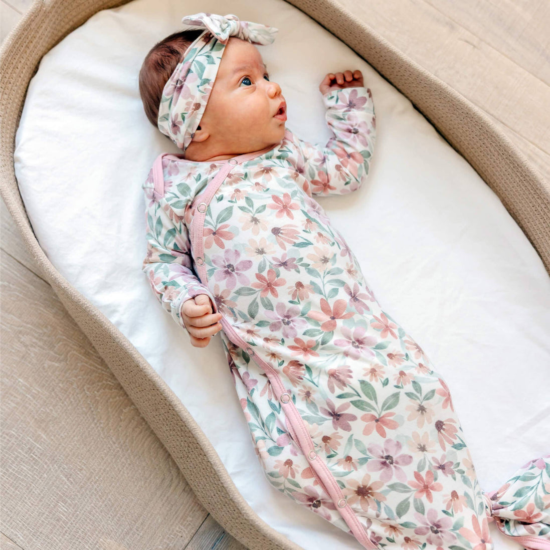 Newborn Knotted Gown - Natalie