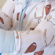 Tiny Touchdowns Convertible Zip Romper | Neutral