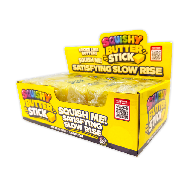 Fun Doh 6" Butter Stick Slow-Rise Squishy Toy - 12/Display