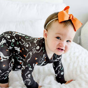 Halloween Glow-in-the-Dark Convertible Bamboo Zip Romper | Eye Want Candy