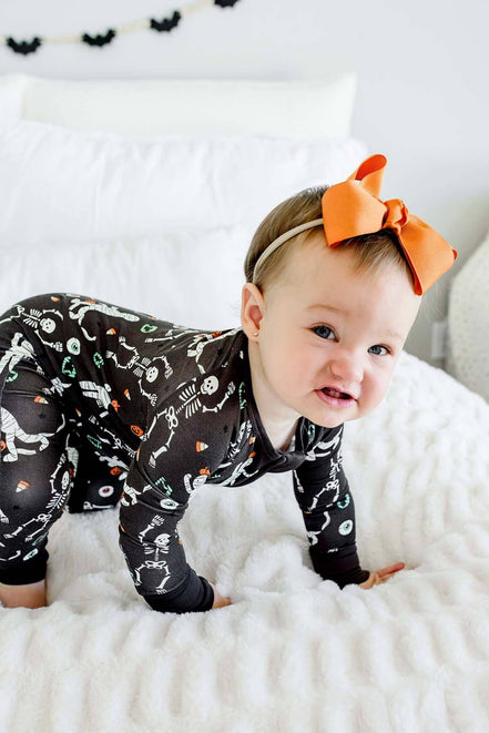 Halloween Glow-in-the-Dark Convertible Bamboo Zip Romper | Eye Want Candy