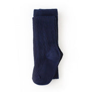 Navy Cable Knit Tights
