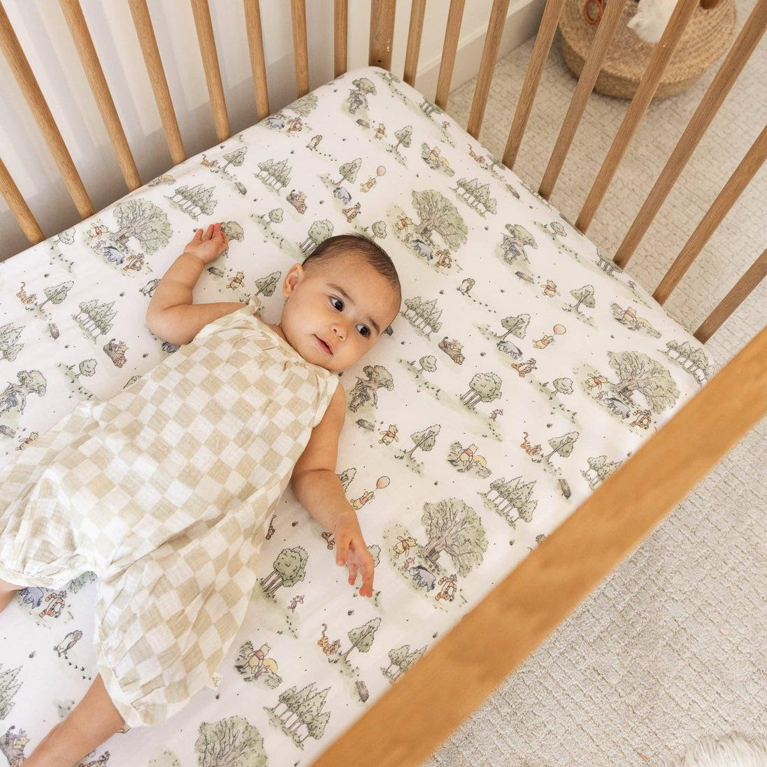 Premium Knit Fitted Crib Sheet - Hundred Acre Wood