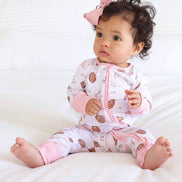 Tiny Touchdowns Convertible Zip Romper | Pink