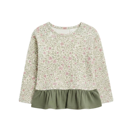 Lily Long Sleeve Ruffle Hem Top - Janice Floral