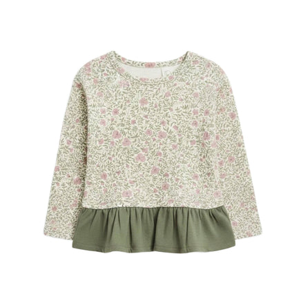 Lily Long Sleeve Ruffle Hem Top - Janice Floral