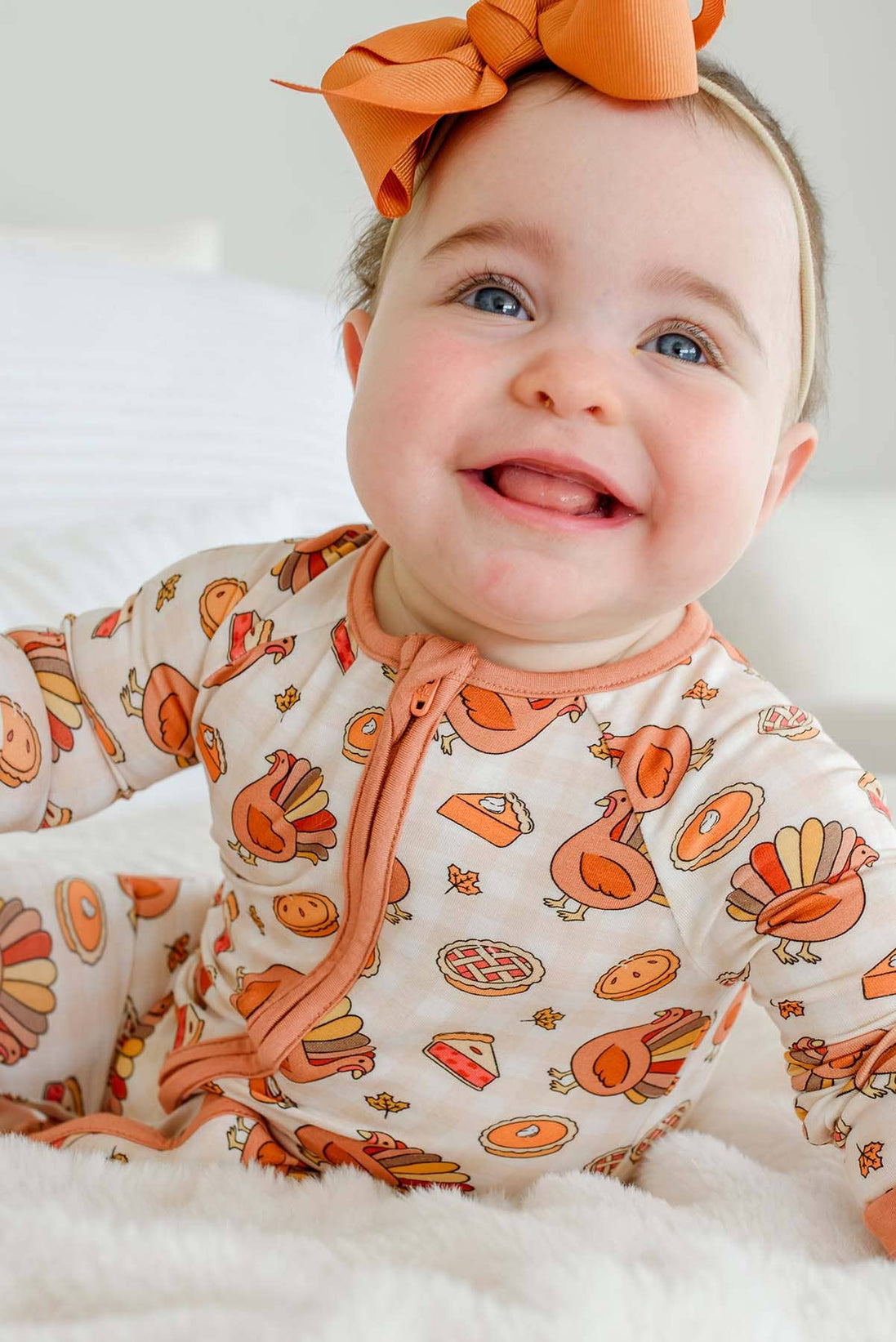 Thanksgiving Bamboo Convertible Zipper Romper | Gobble Gobble
