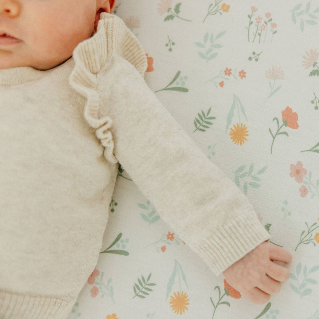 Premium Knit Fitted Crib Sheet - Mabel