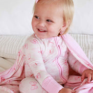 Convertible Bamboo Zip Romper | Blooming Butterflies