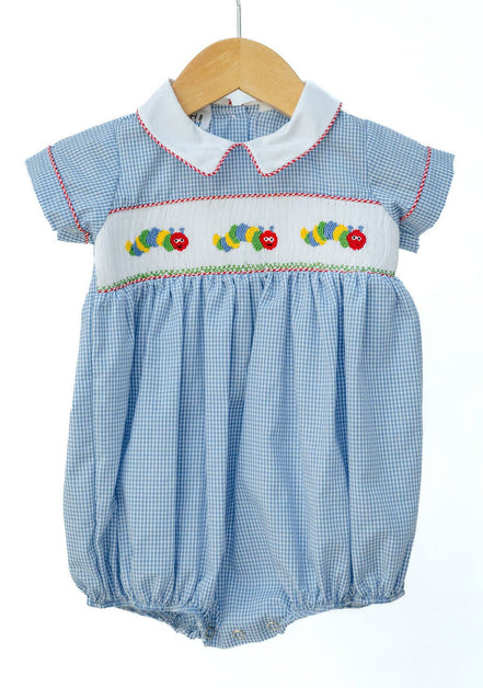 Back to School Caterpillar Smocked Henry Bubble