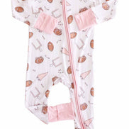 Tiny Touchdowns Convertible Zip Romper | Pink