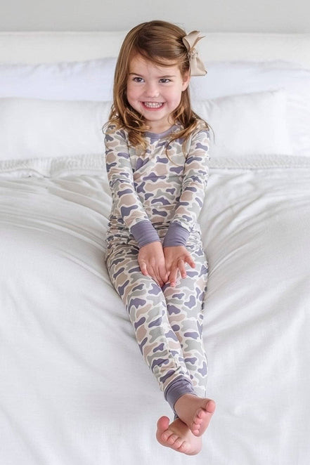Two Piece Bamboo Pajama Set | Camo Cutie