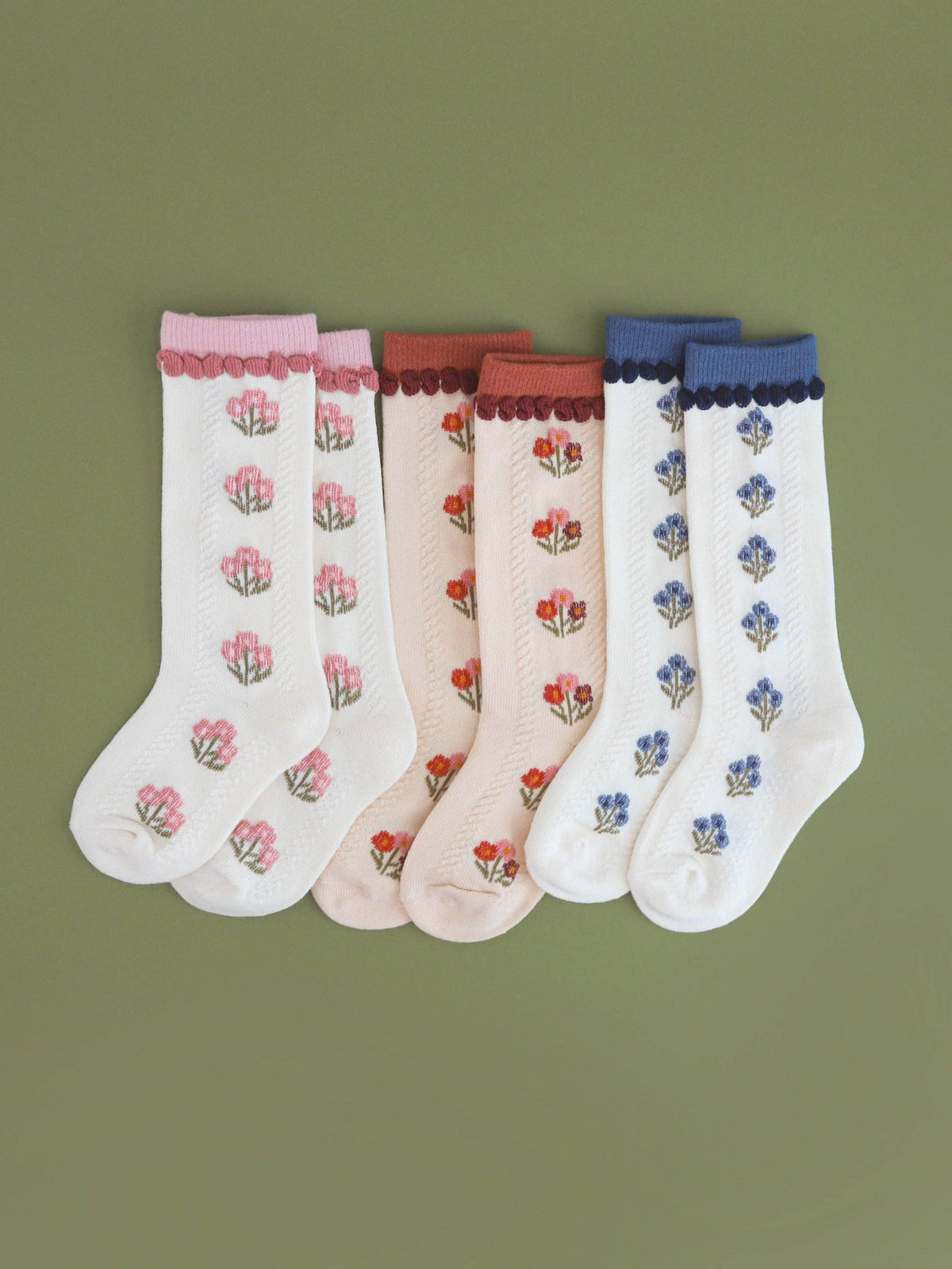Posie Knee Socks - Old Rose