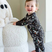 Halloween Glow-in-the-Dark Convertible Bamboo Zip Romper | Eye Want Candy