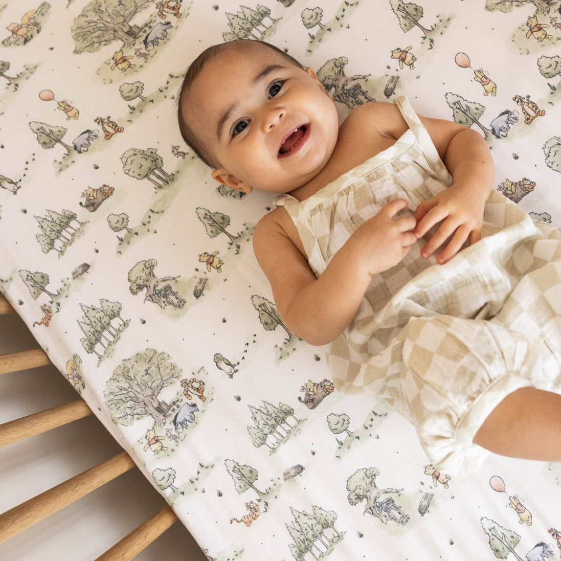 Premium Knit Fitted Crib Sheet - Hundred Acre Wood