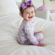 Convertible Zip Romper | Lavender Lullaby