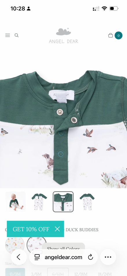 Pointer Pups and Duck Buddies - Romper with Contrast Sleeves