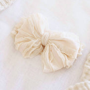Large Ruffle Knit Bow | Sweet & Simple