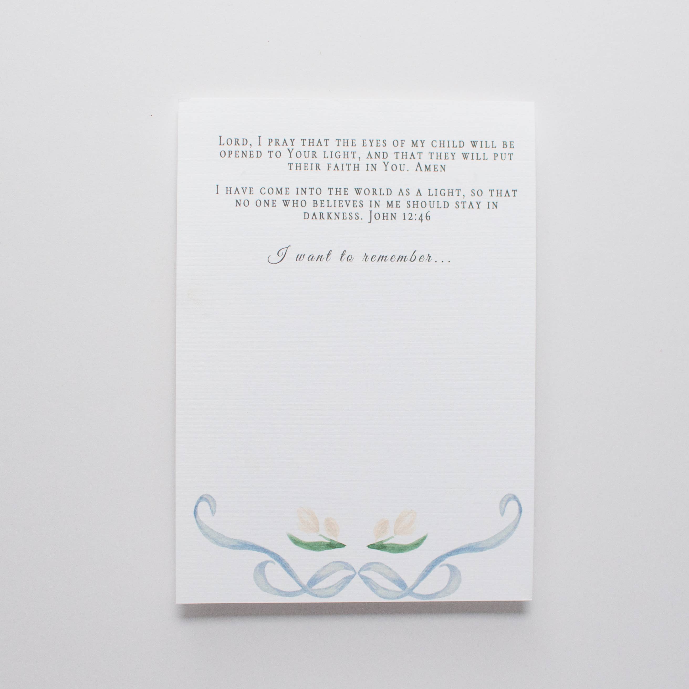 Baby Milestone Scripture Cards for Memory Keeping/ baby book (Blue)
