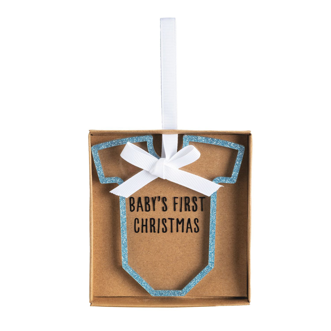 Blue Onesie Baby's First Christmas Ornament