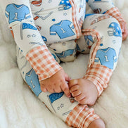 Bamboo Convertible Zipper Romper | Huddles & Cuddles Blue