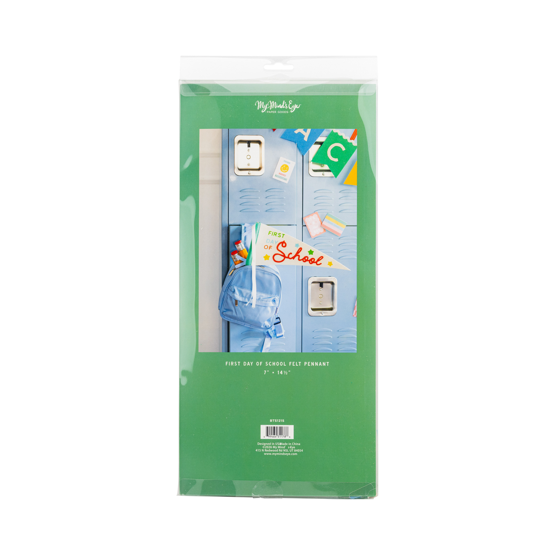 First Day Felt Pennant - White