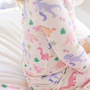 Two-Piece Bamboo Pajama Set | Little Fossil Pink