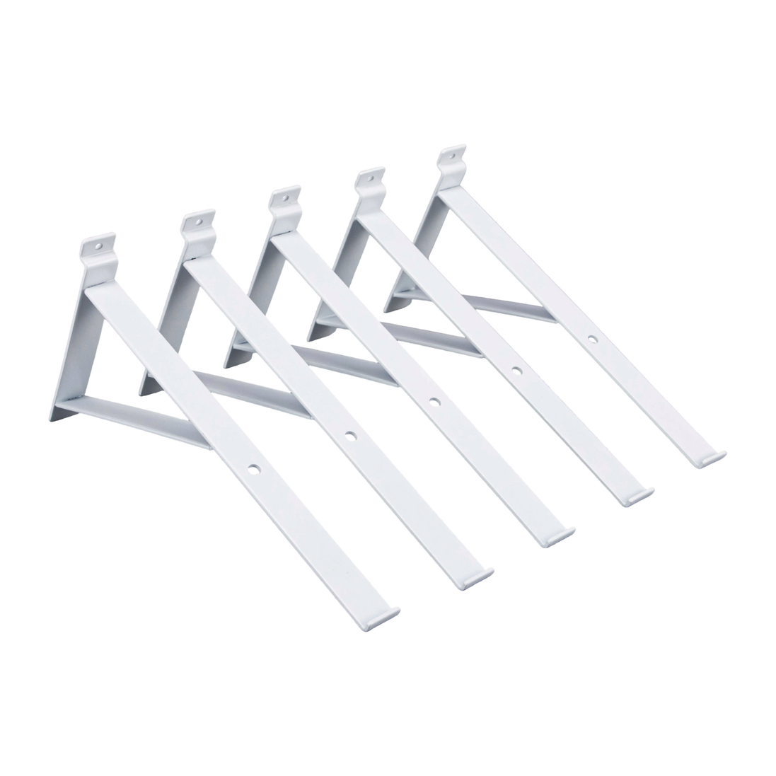 12" White Contemporary Shelf Bracket For Slatwall
