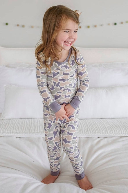 Two Piece Bamboo Pajama Set | Camo Cutie