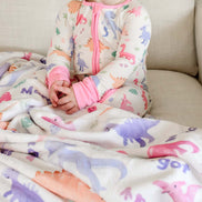 Convertible Bamboo Zip Romper | Little Fossil Pink