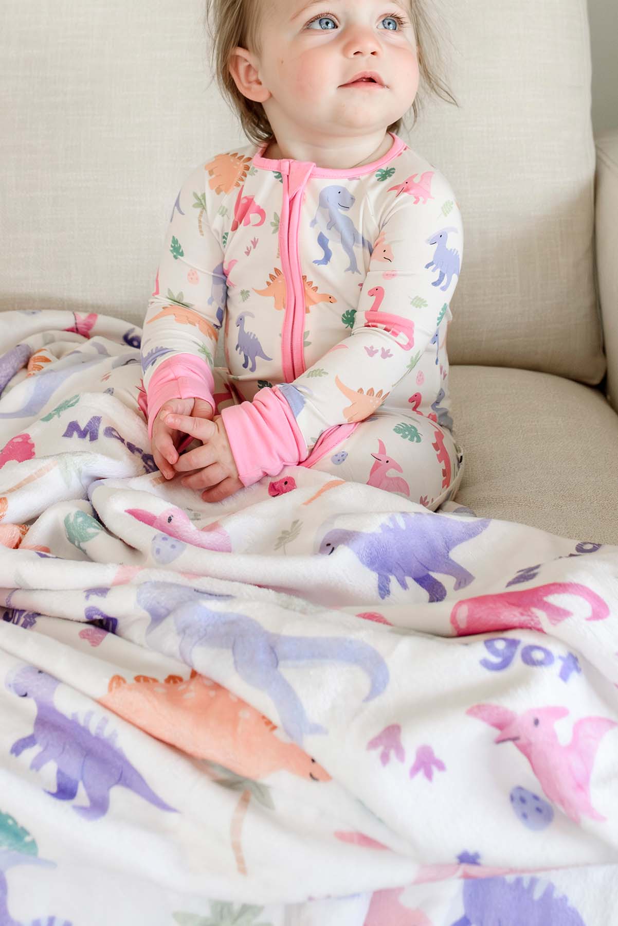 Convertible Bamboo Zip Romper | Little Fossil Pink