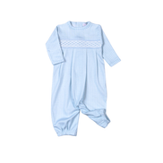 BGG-111 Blue gingham clsssic Pima Hand Smocked Converter