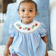 Back to School Caterpillar Smocked Birdie Bubble